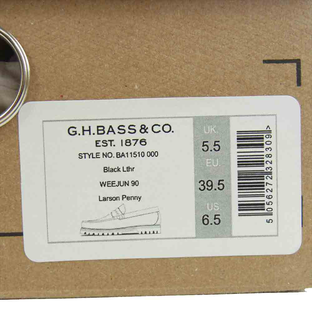 ジーエイチバス BA11510 WEEJUNS ウィージャンズ LOGAN PENNY ペニー ラーソン ローファー UK5.5 ブラック系 39.5【極上美品】【中古】