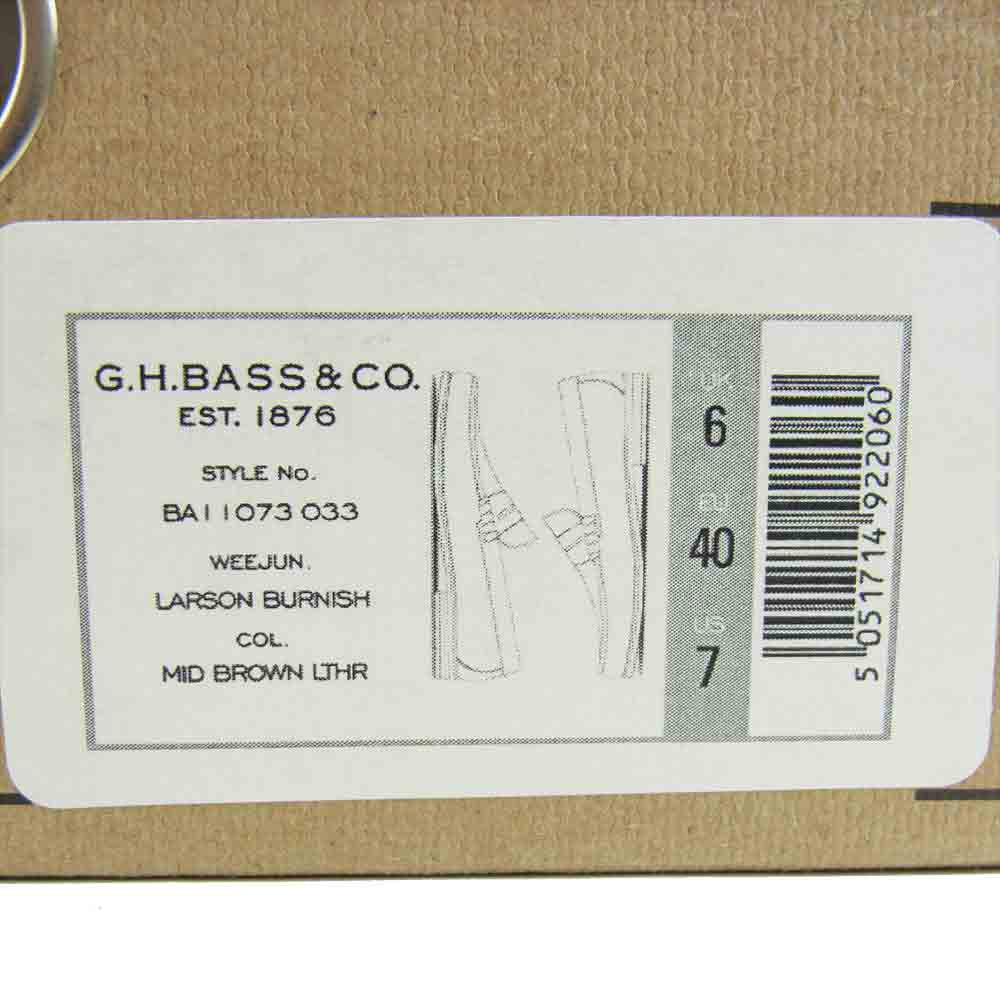 ジーエイチバス BA11073 WEEJUNS ウィージャンズ LARSON PENNY ラーソン ペニー ローファー UK6 ブラウン系 40【極上美品】【中古】