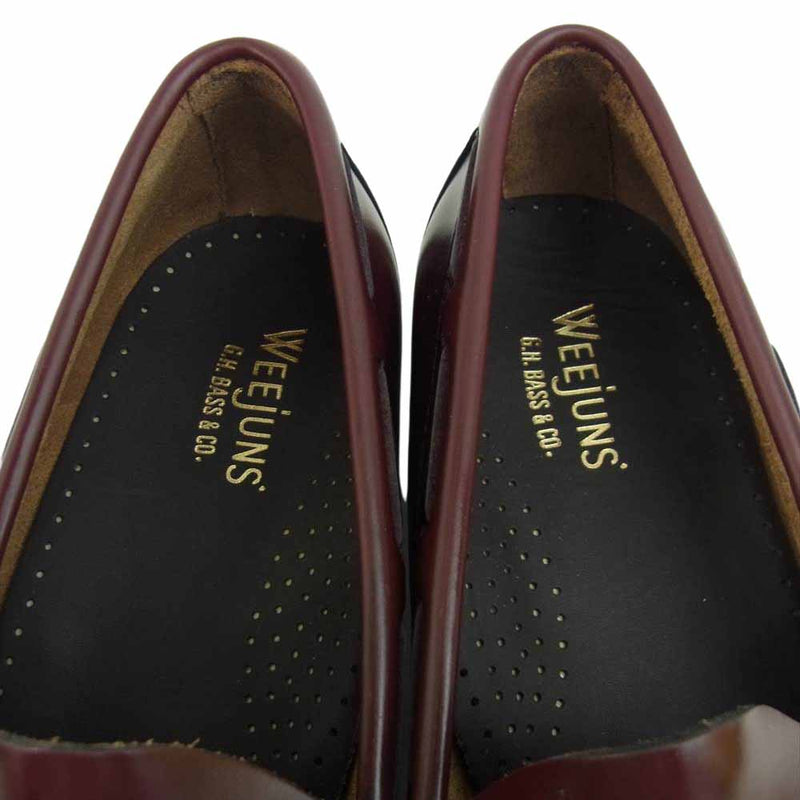 ジーエイチバス BA11015 WEEJUNS ウィージャンズ LARKIN MOC TASSEL ラーキン タッセル ローファー UK6 WINE  LTHR UK6【極上美品】【中古】