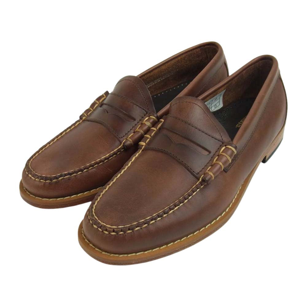 ジーエイチバス BA11011 WEEJUNS ウィージャンズ ビーフロール レザー ローファー UK7 ブラウン系 40【極上美品】【中古】