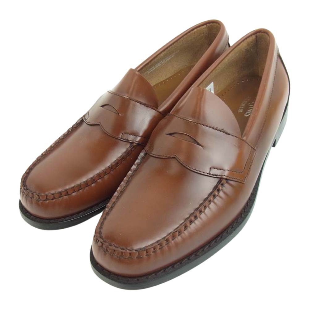 ジーエイチバス BA11035J WEEJUNS ウィージャンズ LOGAN ローガン レザー ローファー UK7 ブラウン系 UK7【極上美品】【中古】
