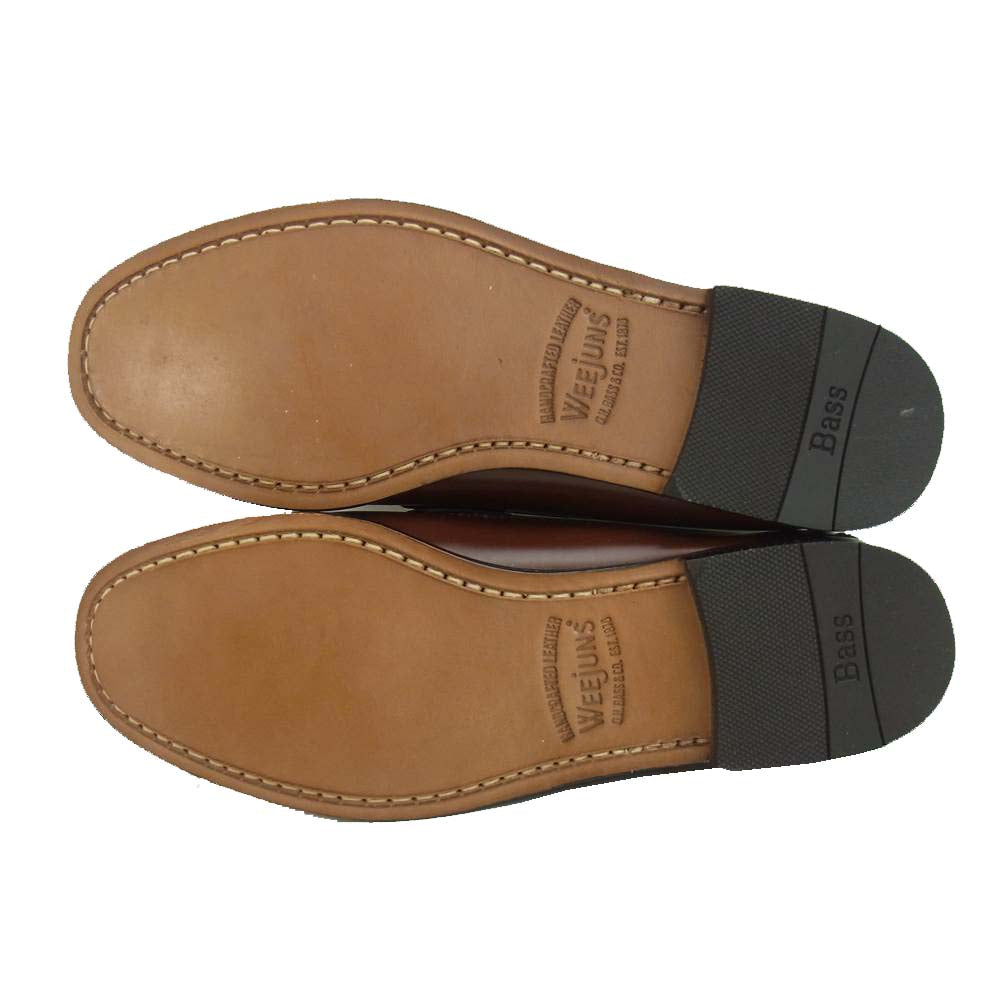 ジーエイチバス BA11035J WEEJUNS ウィージャンズ LOGAN ローガン レザー ローファー UK7 ブラウン系 UK7【極上美品】【中古】