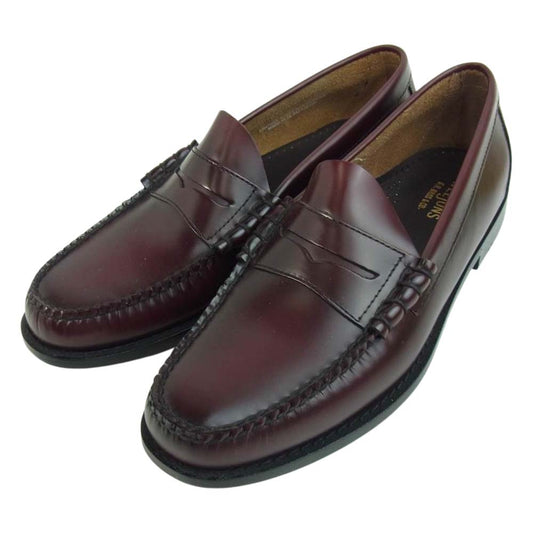 ジーエイチバス BA11010 WEEJUNS ウィージャンズ LARSON PENNY ペニー ラーソン ローファー UK7 ワインレッド系 UK7【極上美品】【中古】