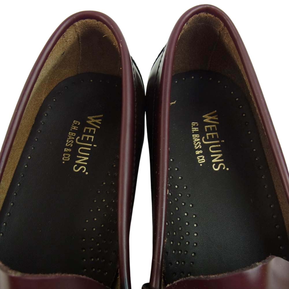 ジーエイチバス BA11010 WEEJUNS ウィージャンズ LARSON PENNY ペニー ラーソン ローファー UK7 ワインレッド系 UK7【極上美品】【中古】