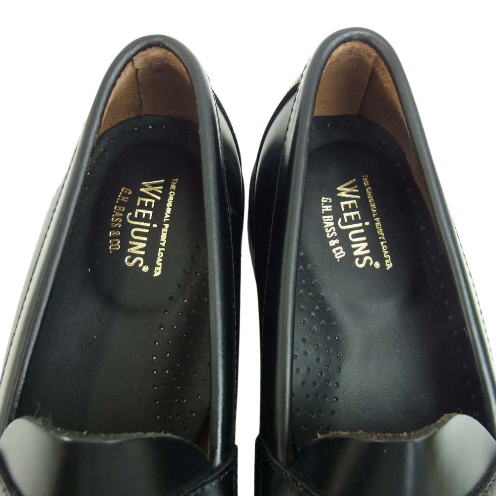 ジーエイチバス BA11035H WEEJUNS ウィージャンズ LOGAN PENNY LOAFER ローガン ペニー ローファー UK7 ブラック系 UK7【極上美品】【中古】
