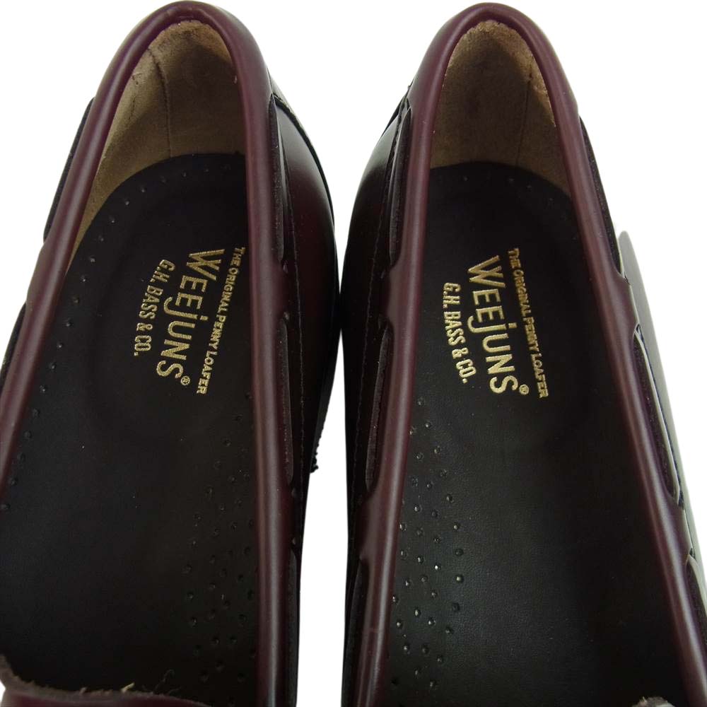 ジーエイチバス BA11015H WEEJUNS ウィージャンズ LARKIN MOC TASSEL ラーキン タッセル ローファー UK8.5 ワインレッド系 UK8.5【極上美品】【中古】