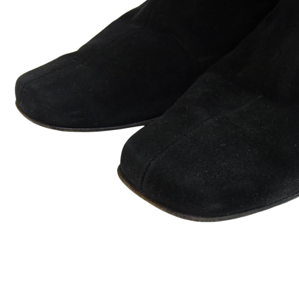 Salvatore Ferragamo サルヴァトーレフェラガモ 254449 GUISA ヴァラチェーン スエード ロング ブーツ ブラック系 8　1/2【中古】