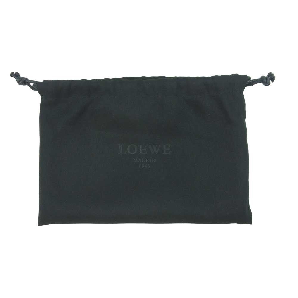 LOEWE ロエベ ラウンドファスナー アナグラム 長財布 ウォレット レッド系【中古】
