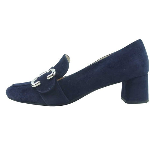 PRADA プラダ 960 スエード ヒール パンプス イタリア製 ネイビー系 38.5【中古】