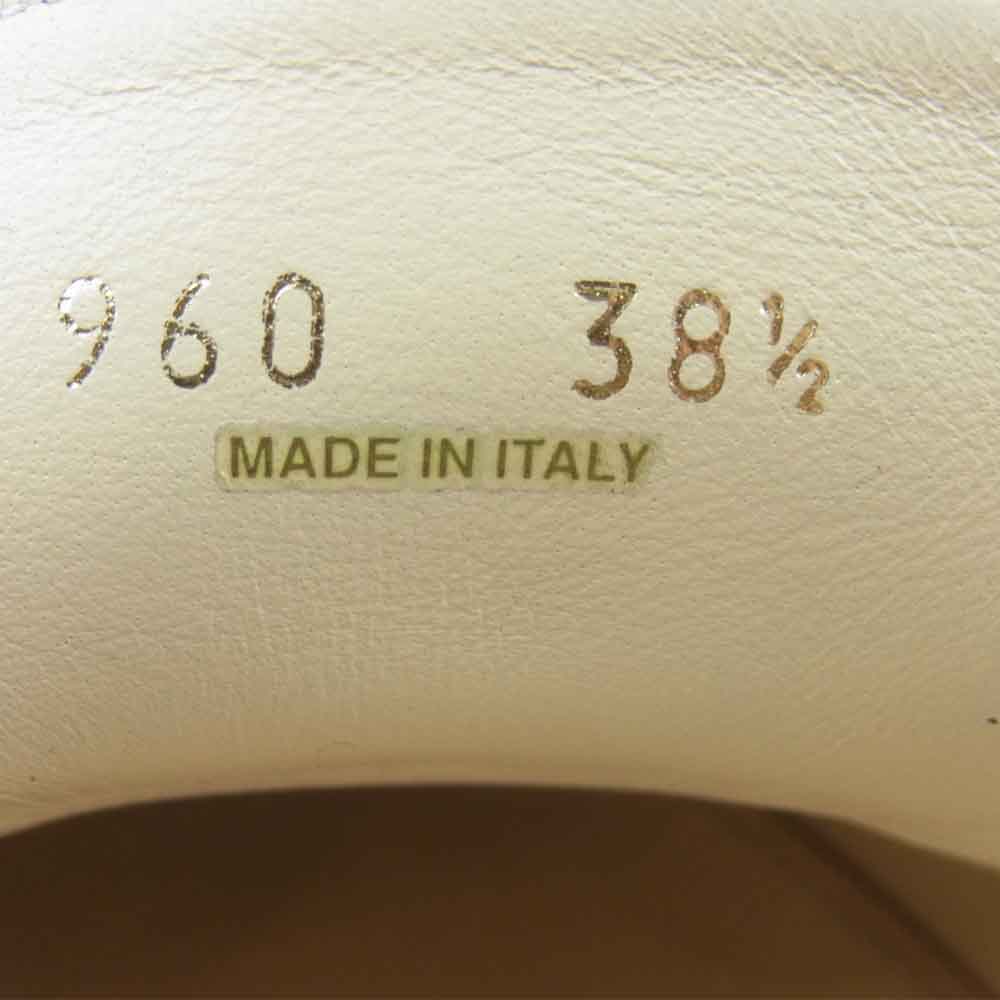 PRADA プラダ 960 スエード ヒール パンプス イタリア製 ネイビー系 38.5【中古】