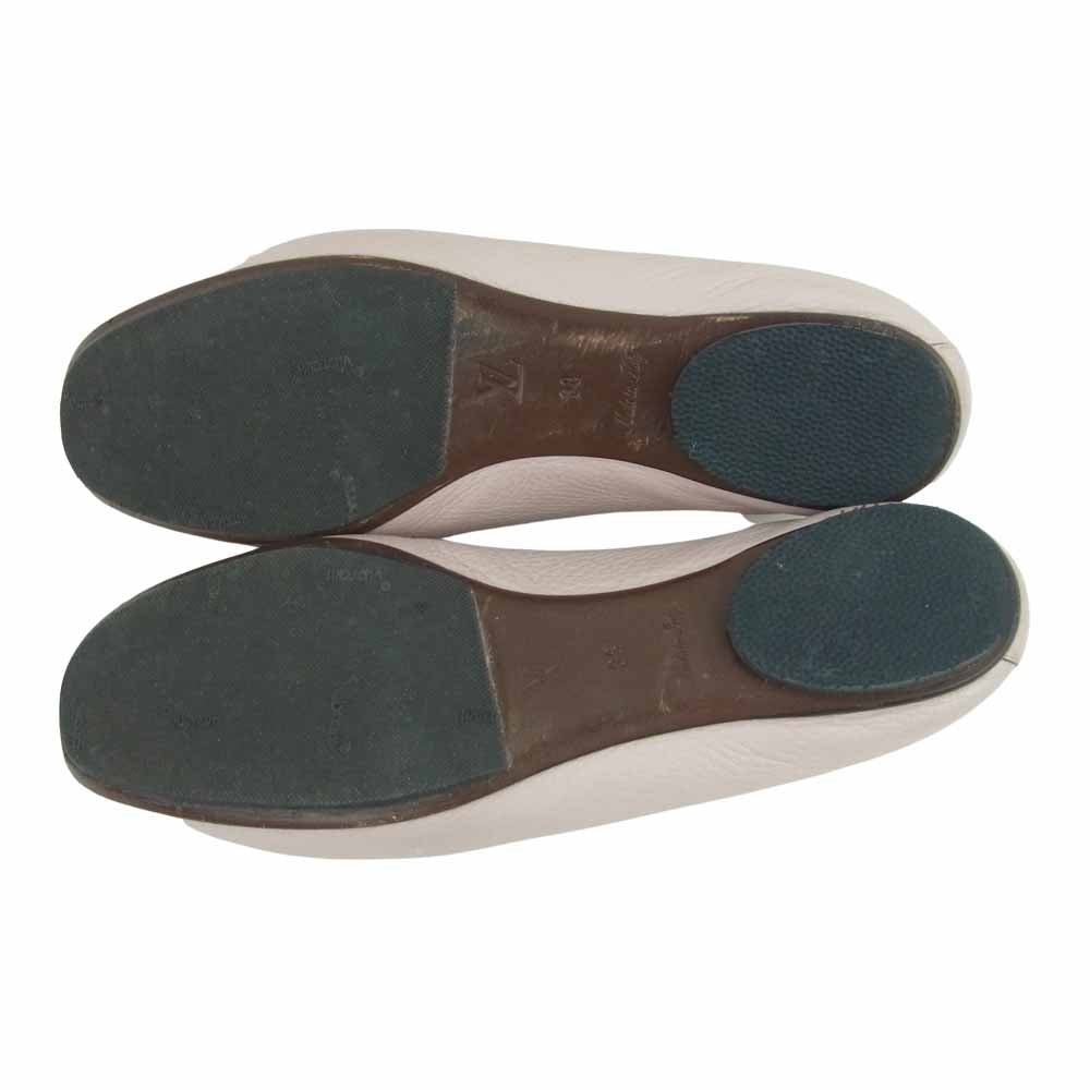 LOUIS VUITTON ルイ・ヴィトン リボン レザー パンプス MA0096 ピンク系 38【中古】