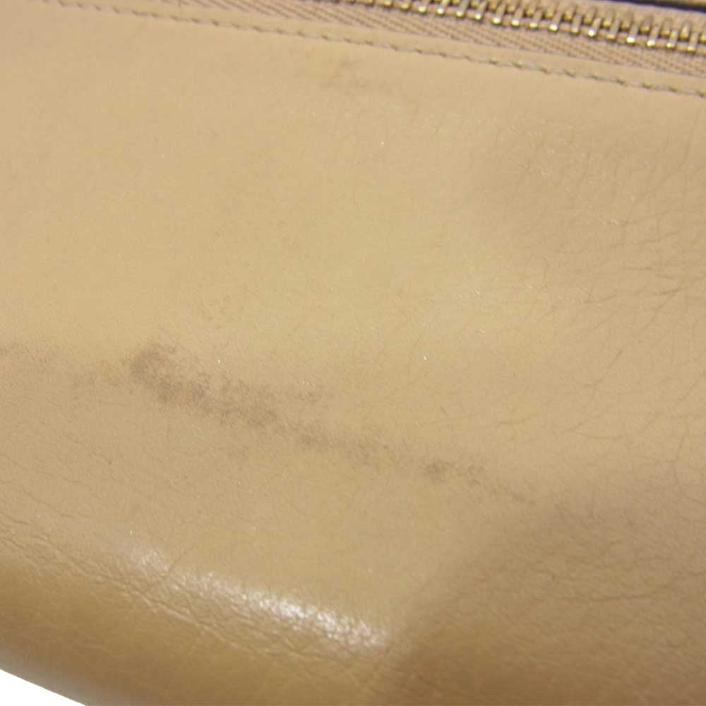 LOEWE ロエベ 南京錠ジップ アナグラム 長財布  ベージュ系【中古】
