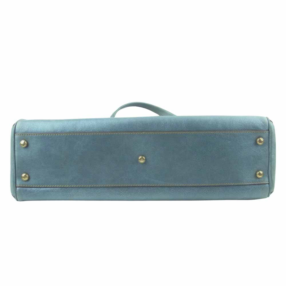 CARTIER カルティエ Marcello マルチェロ ハンド バッグ グレイッシュブルー系【中古】