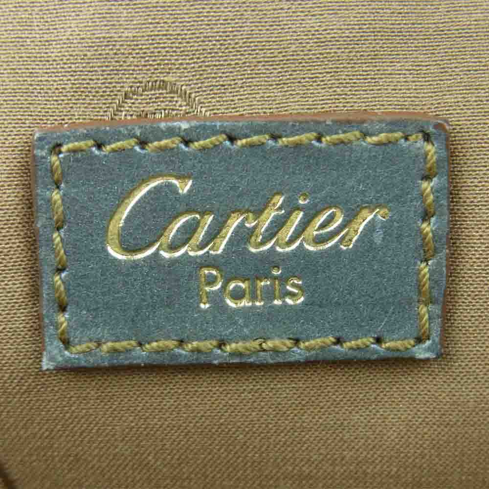 CARTIER カルティエ Marcello マルチェロ ハンド バッグ グレイッシュブルー系【中古】