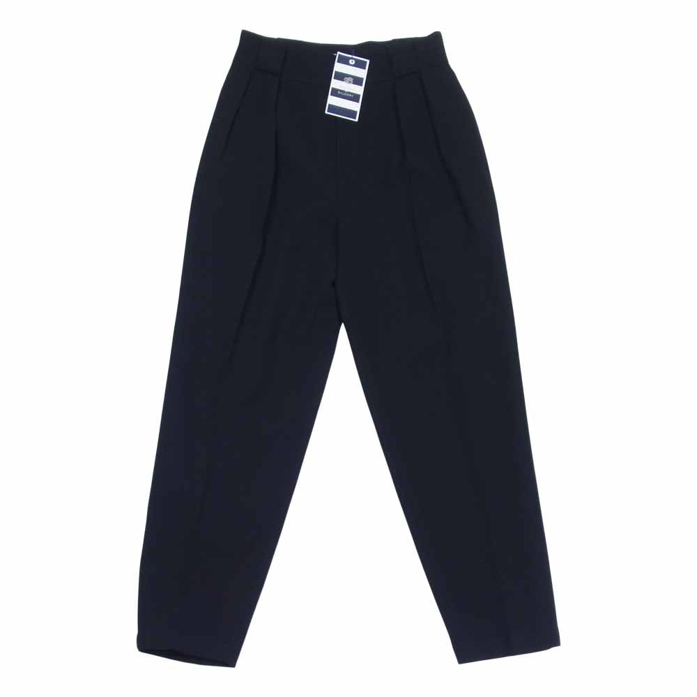 ボーダーズアットバルコニー BD2021-3G-08 TUCK PANTS タック ツイルパンツ レディース ブラック系 36【極上美品】【中古】