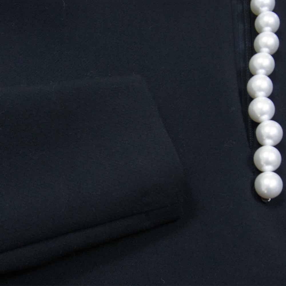 YOKO CHAN ヨーコチャン YCB-121-248 スリット ライン ラッフル パール ブラウス ブラック系 36【美品】【中古】