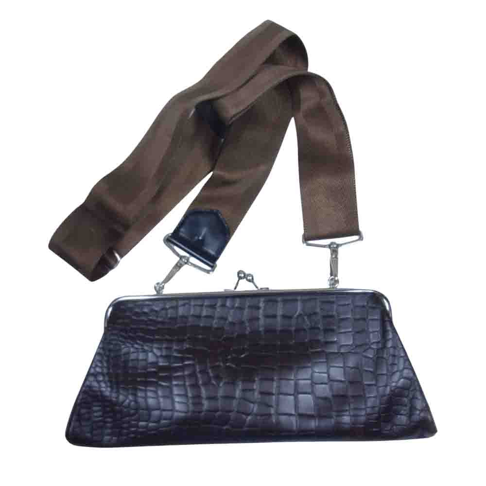 COMME des GARCONS コムデギャルソン × katsuyuki yoshida がま口 ショルダー バッグ ダークブラウン系【中古】