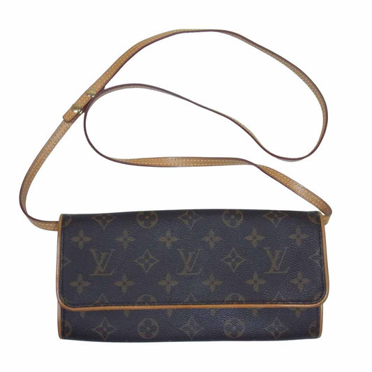 LOUIS VUITTON ルイ・ヴィトン M51852 モノグラム ポシェットツインGM ブラウン系【中古】