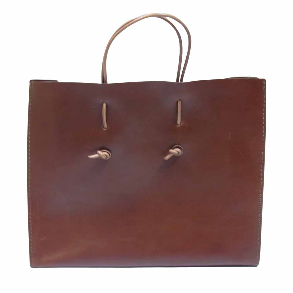 HERZ ヘルツ T-5 革紙袋 スターレ ソフトレザー トート バッグ チョコ