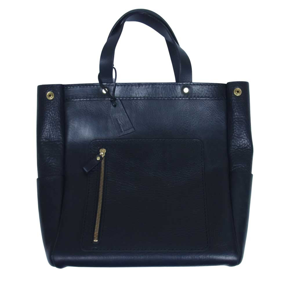 アナロジコ tot-20 ミッスーリ レザー トート バッグ ブラック系【中古】