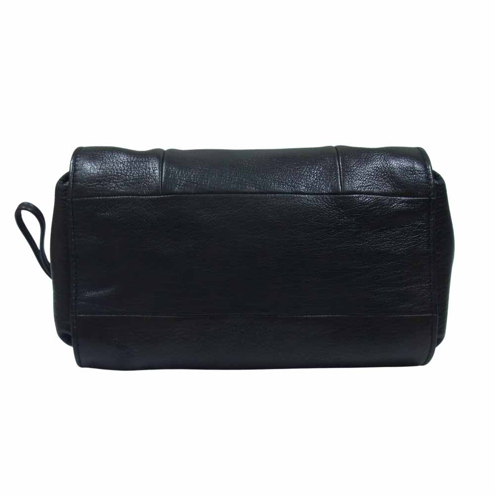 ゲンテン 42555 ソーロ 2WAY レザー ショルダー ハンド バッグ ブラック系【極上美品】【中古】