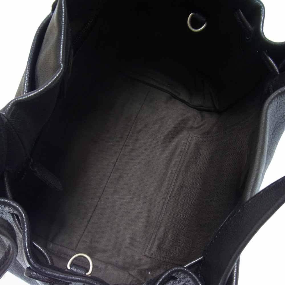 ゲンテン 42555 ソーロ 2WAY レザー ショルダー ハンド バッグ ブラック系【極上美品】【中古】