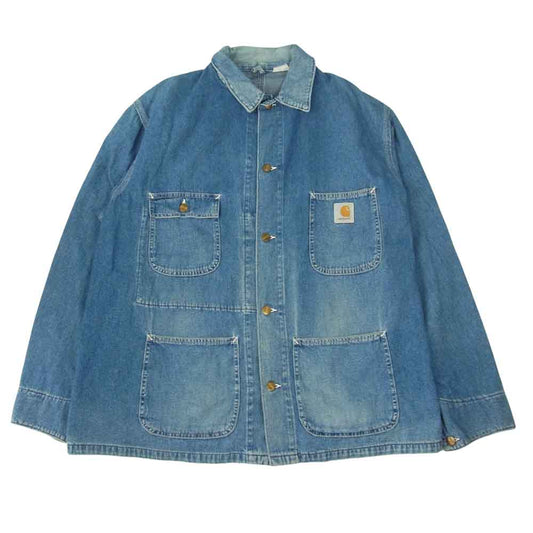 Carhartt カーハート デニム カバーオール ジャケット インディゴブルー系【中古】