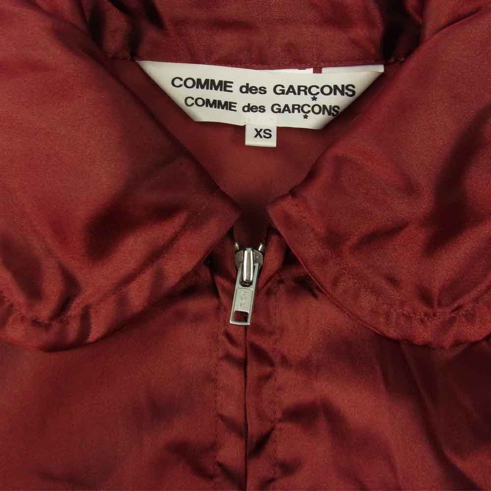 COMME des GARCONS コムデギャルソン コムコム 15AW RP-J006 スイング トップ サテン 切替 ナイロン ジャケット エンジ系 XS【中古】