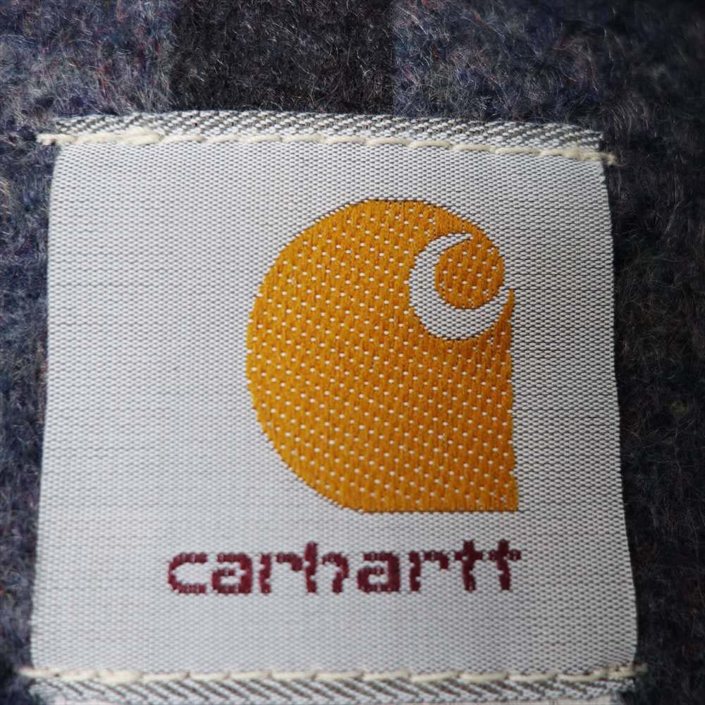 Carhartt カーハート 351909 USA製 裏地ブランケット ダック カバーオール ジャケット ネイビー系【中古】