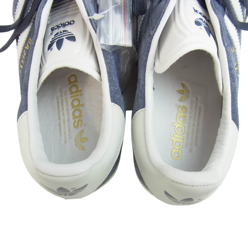 adidas アディダス S76688 復刻 GAZELLE ガッツレー スニーカー ネムシス×ビンテージホワイト×ゴールドメット 27.5cm【新古品】【未使用】【中古】