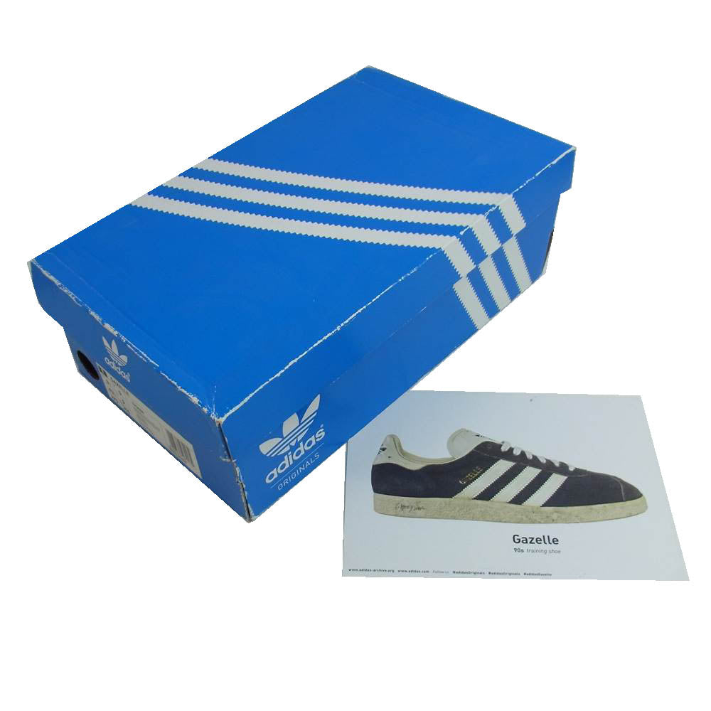 adidas アディダス S76688 復刻 GAZELLE ガッツレー スニーカー ネムシス×ビンテージホワイト×ゴールドメット 27.5cm【新古品】【未使用】【中古】