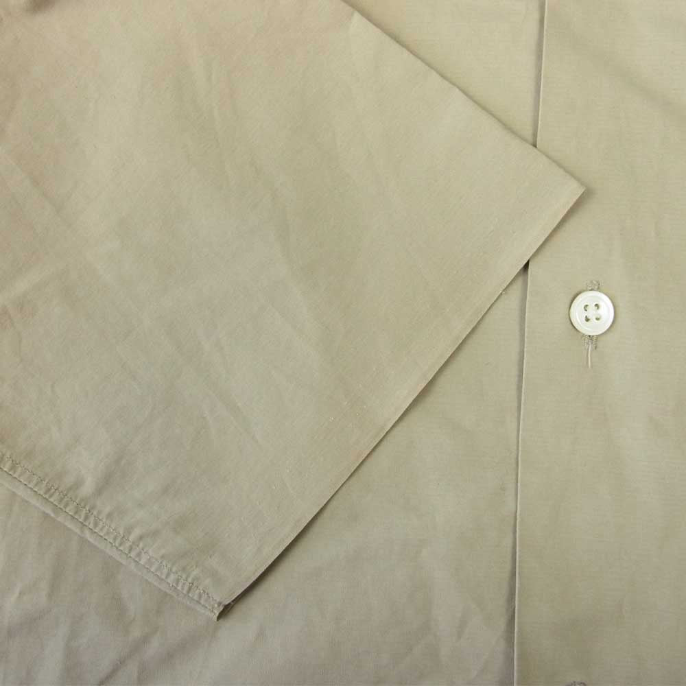 AURALEE オーラリー 18SS A8SS01WC SELVEDGE WEATHER CLOTH SHIRTS セルビッジ ウェザークロス オープンカラー シャツ ライトブラウン系 4【中古】