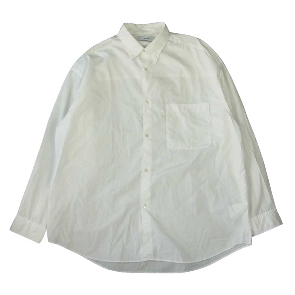 GRAPHPAPER グラフペーパー 20SS GM201-50093B Broad Oversized Regular Collar ブロード オーバーサイズ レギュラーカラー 長袖 シャツ ホワイト系 F【中古】