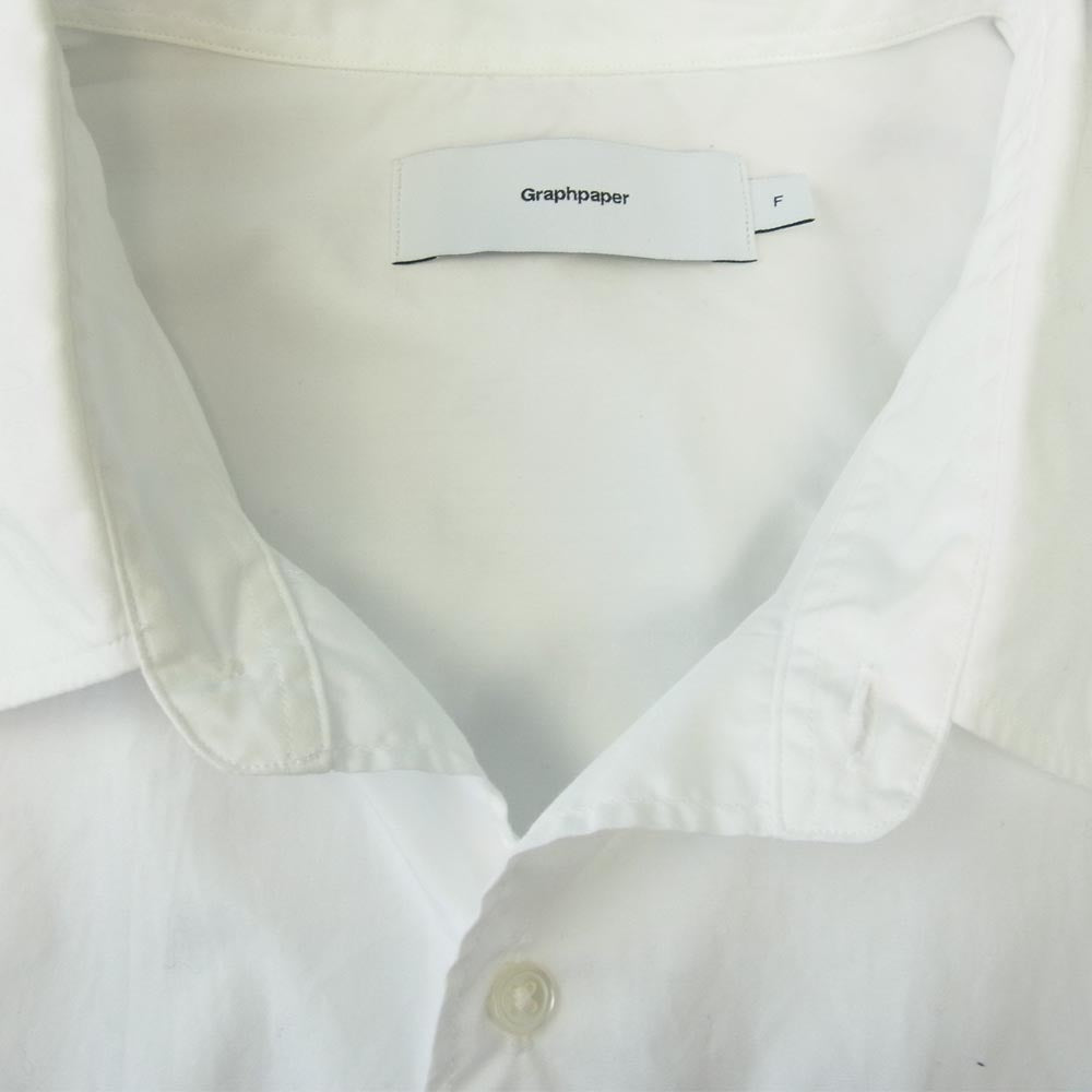 GRAPHPAPER グラフペーパー 20SS GM201-50093B Broad Oversized Regular Collar ブロード オーバーサイズ レギュラーカラー 長袖 シャツ ホワイト系 F【中古】