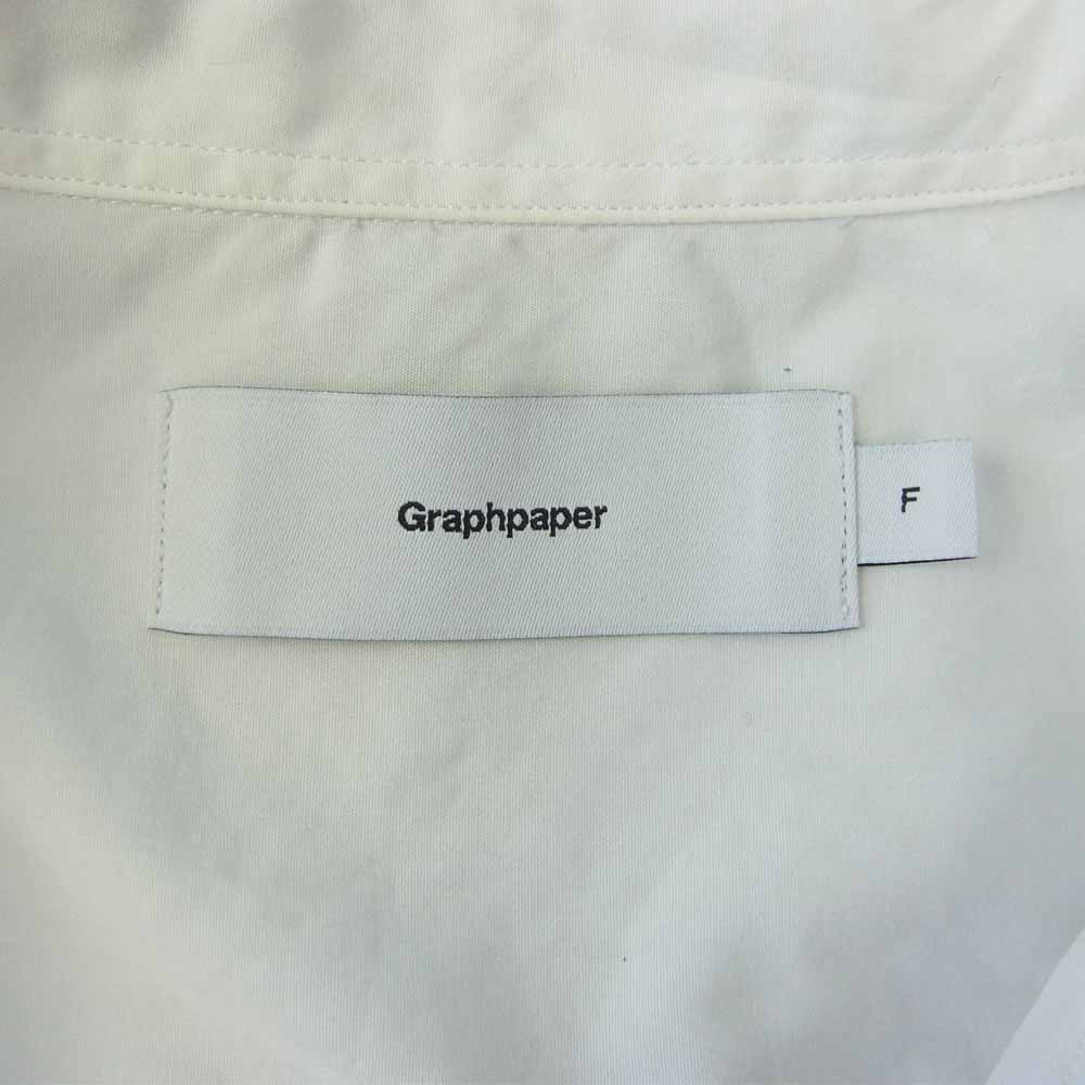 GRAPHPAPER グラフペーパー 20SS GM201-50093B Broad Oversized Regular Collar ブロード オーバーサイズ レギュラーカラー 長袖 シャツ ホワイト系 F【中古】