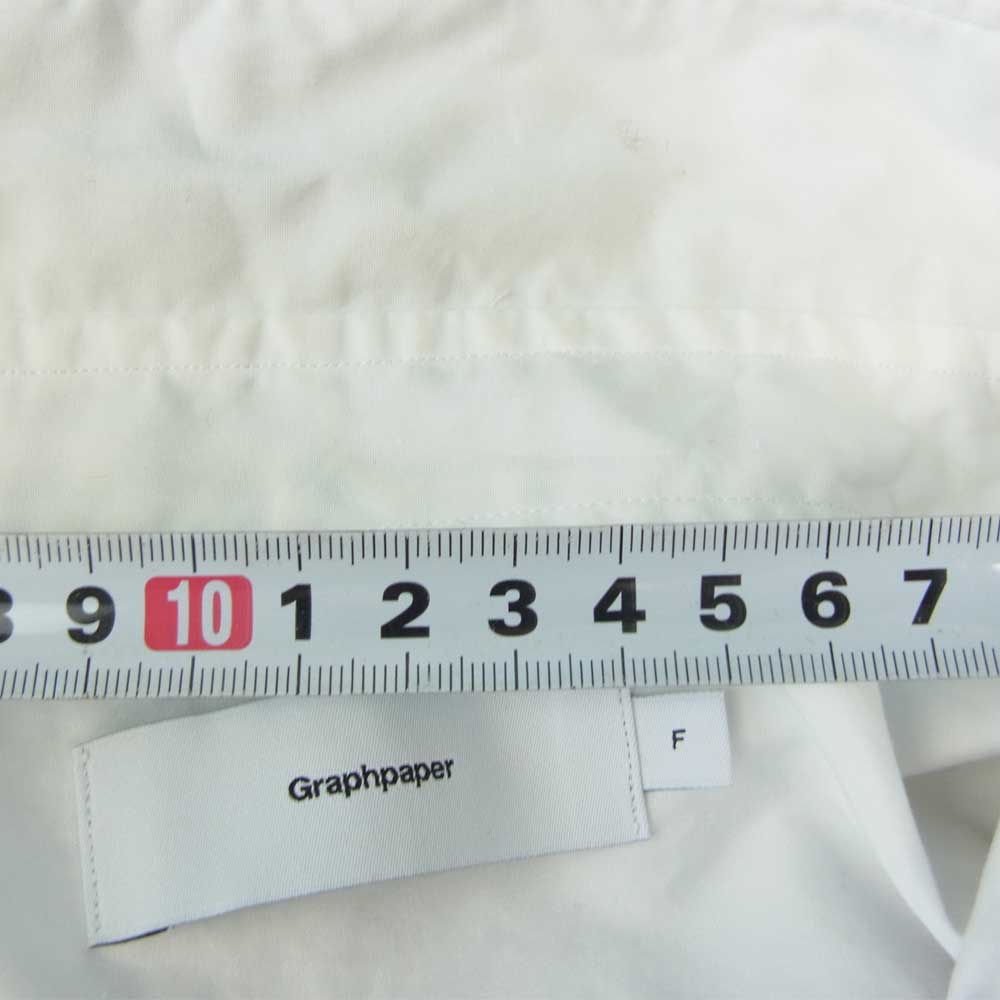 GRAPHPAPER グラフペーパー 20SS GM201-50093B Broad Oversized Regular Collar ブロード オーバーサイズ レギュラーカラー 長袖 シャツ ホワイト系 F【中古】
