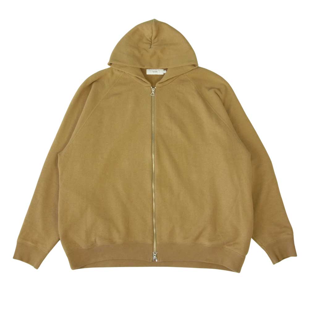 GRAPHPAPER グラフペーパー 19AW GU193-70126B LOOPWHEELER Full Zip Parka ループウィラー フル ジップ パーカー ライトブラウン系 2【中古】