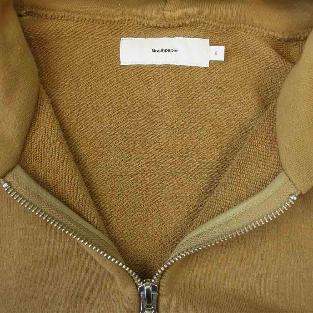 GRAPHPAPER グラフペーパー 19AW GU193-70126B LOOPWHEELER Full Zip Parka ループウィラー フル ジップ パーカー ライトブラウン系 2【中古】