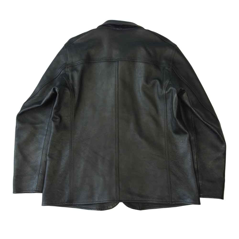 ADDICT CLOTHES アディクトクローズ SHEEPSKIN COVERALL 茶芯 シープスキン レザー カバーオール ジャケット ブラック系 40【中古】