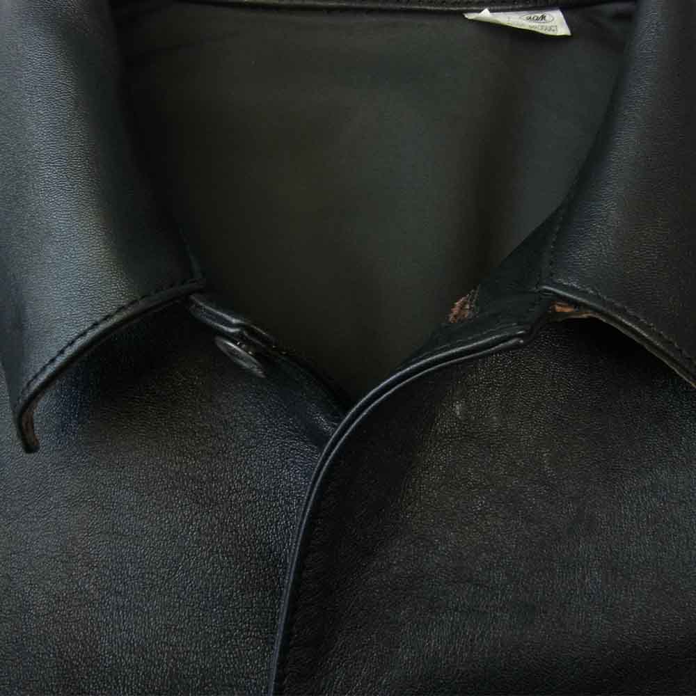 ADDICT CLOTHES アディクトクローズ SHEEPSKIN COVERALL 茶芯 シープスキン レザー カバーオール ジャケット ブラック系 40【中古】