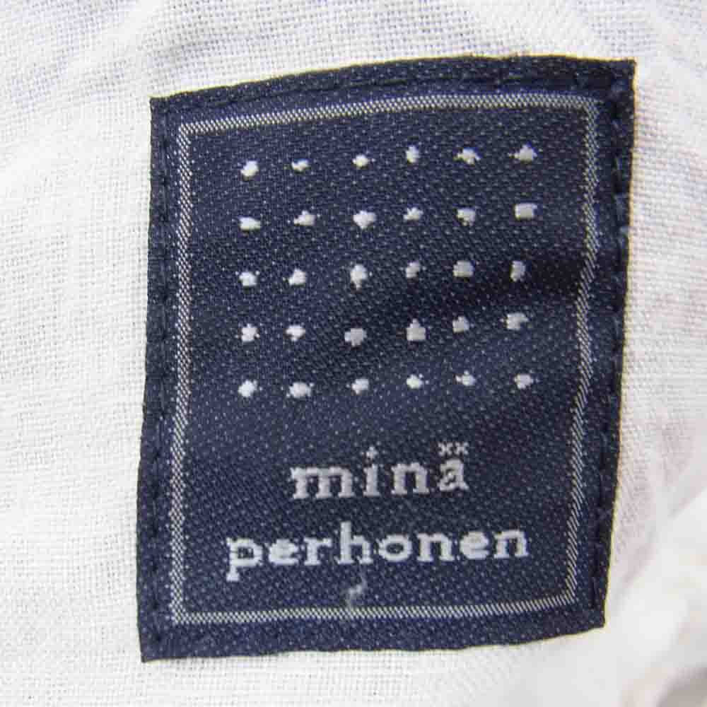 mina perhonen ミナペルホネン os9867 mobius together メビウス リネン ショルダー バッグ グレー系【中古】