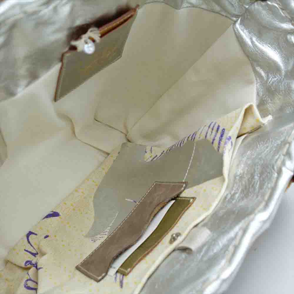 エバゴス sentaku-mono 紅籐 持ち手 ブライドルレザー カゴ バッグ  ベージュ系【中古】