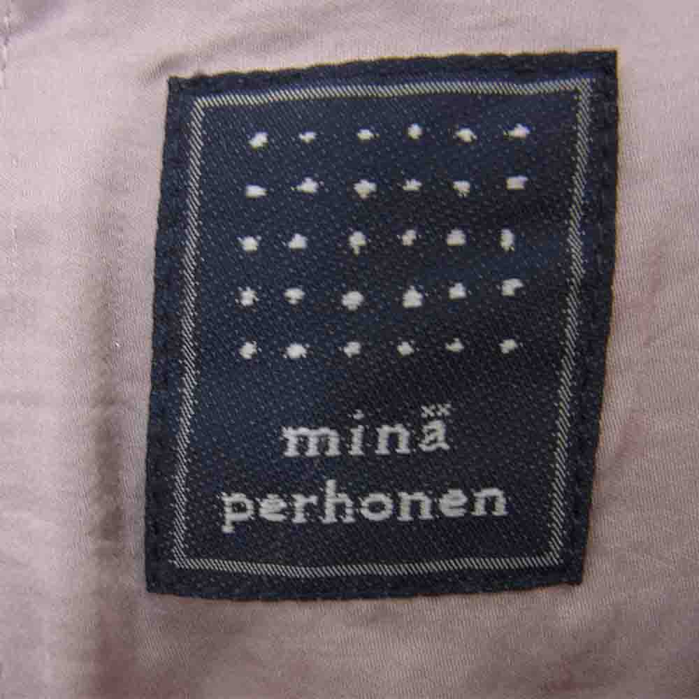 mina perhonen ミナペルホネン QA3883 winter jelly ウィンタージェリー バックファスナー ワンピース ブラウン系 38【美品】【中古】