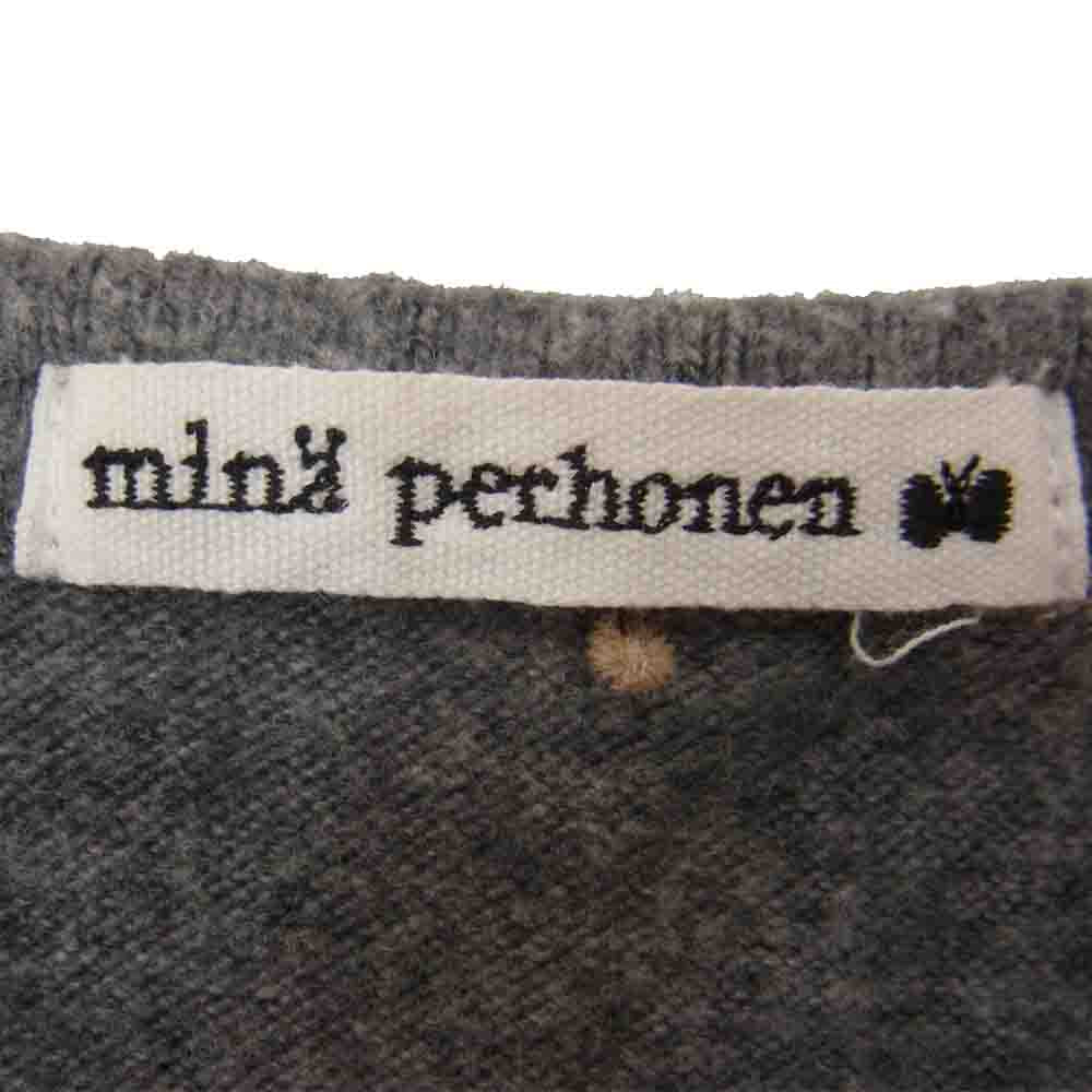 mina perhonen ミナペルホネン ra8582 forest parade フォレスト パレード 刺繍 ワンピース グレー系 38【中古】