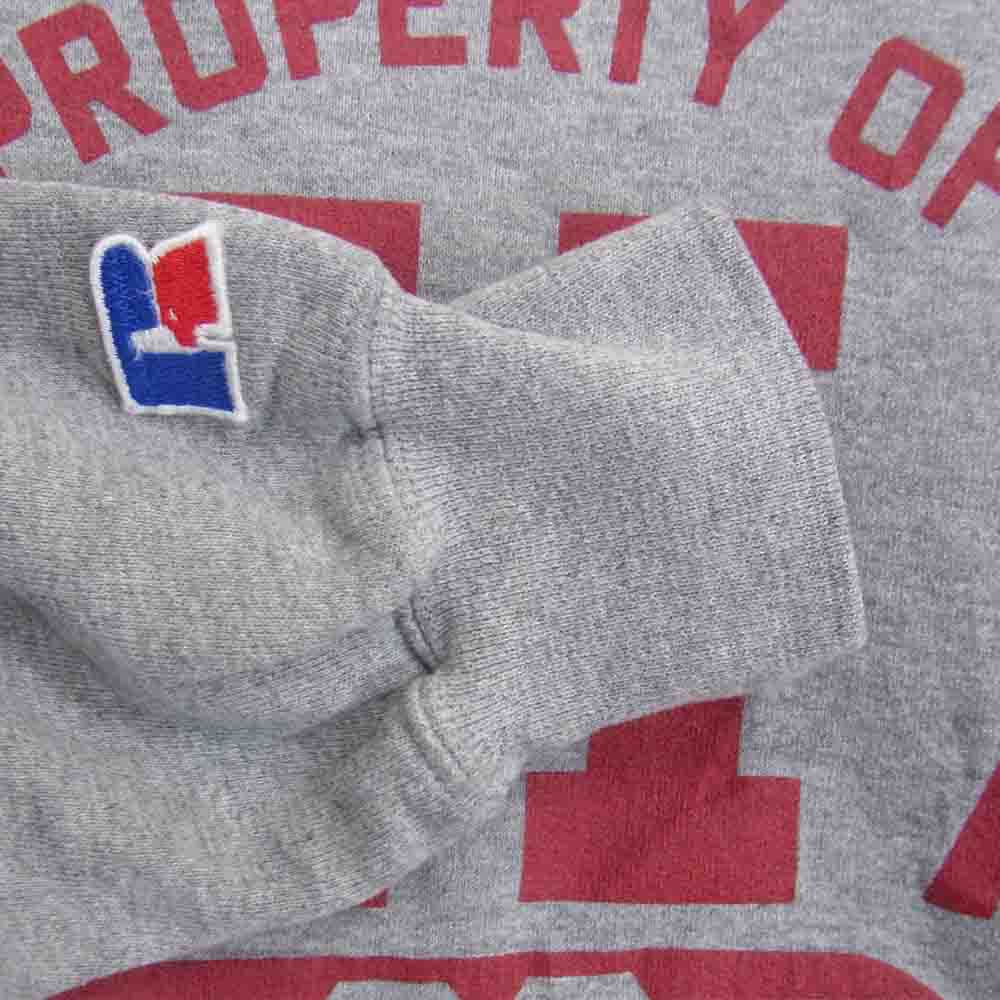 ラッセル カレッジロゴ スウェット クルーネック グレー系 XL【中古】