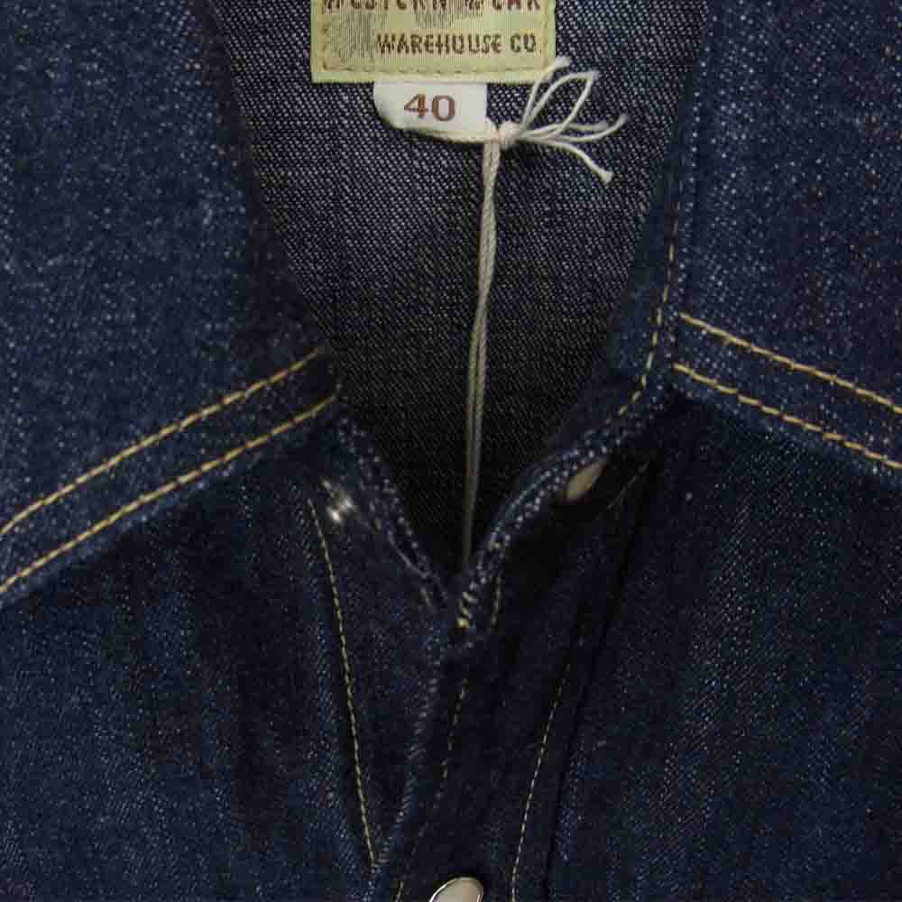WAREHOUSE ウエアハウス デニム ウエスタン シャツ インディゴブルー系 40【中古】