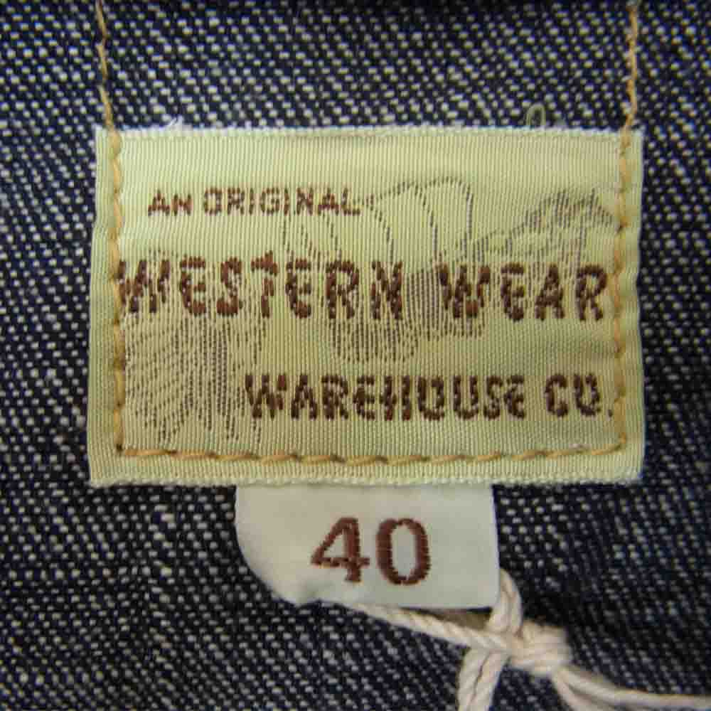 WAREHOUSE ウエアハウス デニム ウエスタン シャツ インディゴブルー系 40【中古】