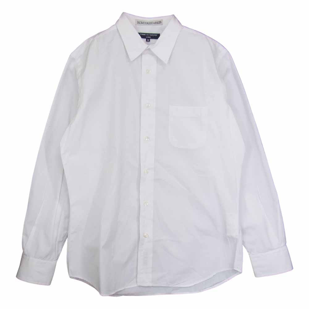 COMME des GARCONS コムデギャルソン HOMME オム × INDIVIDUALIZED SHIRTS インディビジュアライズトシャツ AD2016 HR-B001 レギュラーカラー プレーンシャツ ホワイト系 M【中古】