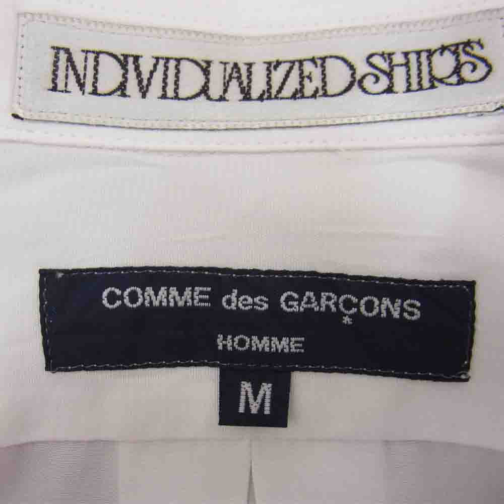 COMME des GARCONS コムデギャルソン HOMME オム × INDIVIDUALIZED SHIRTS インディビジュアライズトシャツ AD2016 HR-B001 レギュラーカラー プレーンシャツ ホワイト系 M【中古】