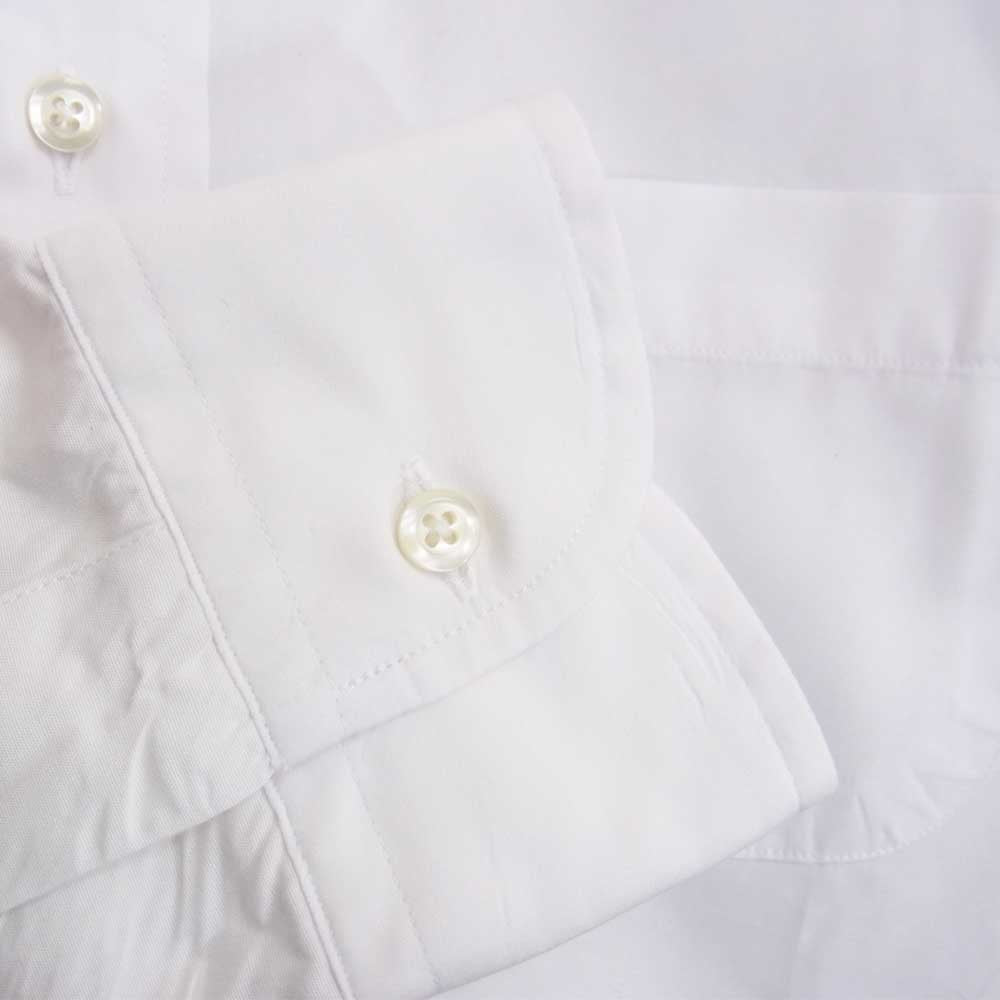 COMME des GARCONS コムデギャルソン HOMME オム × INDIVIDUALIZED SHIRTS インディビジュアライズトシャツ AD2016 HR-B001 レギュラーカラー プレーンシャツ ホワイト系 M【中古】
